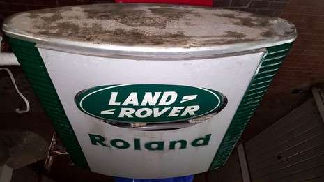 Insegna auto Land Rover Roland doppia